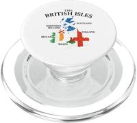 British Isles Sea Ireland Scotland Wales England Map Coins PopSockets PopGrip for MagSafe