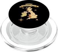 British Isles Sea Ireland Scotland Wales England Map Coins PopSockets PopGrip for MagSafe