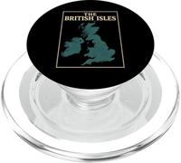 British Isles Sea Ireland Scotland Wales England Map Coins PopSockets PopGrip for MagSafe
