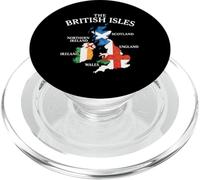 British Isles Sea Ireland Scotland Wales England Map Coins PopSockets PopGrip for MagSafe