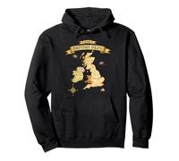 British Isles Sea Ireland Scotland Wales England Map Coins Pullover Hoodie