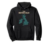 British Isles Sea Ireland Scotland Wales England Map Coins Pullover Hoodie