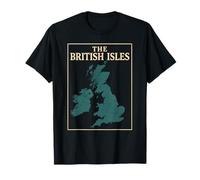 British Isles Sea Ireland Scotland Wales England Map Coins T-Shirt