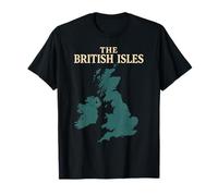 British Isles Sea Ireland Scotland Wales England Map Coins T-Shirt