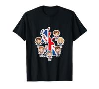 British Kids Great Britain Flag Map Gift Boys Girls T-Shirt