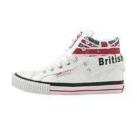 British Knights Men's ROCO Hi-Top Trainers, White White Union Jack 1, 11.5 UK
