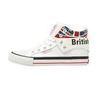 British Knights Men's ROCO Hi-Top Trainers, White White Union Jack 1, 11.5 UK
