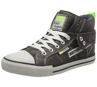 British Knights Men's Roco Tag Trainers, Dk Grey Neon Yellow, 10 UK