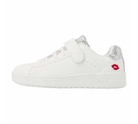 British Knights Mist Sneaker, White Silver Lips, 10 UK Child