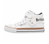 British Knights Roco Girls' Trainers, White Black, 14 UK