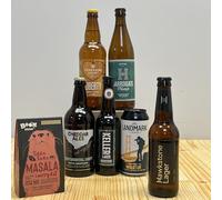 British Lager with a Curry Kit Gift Set - Six Crisp & Refreshing Craft Lagers with a Tasty make at home Curry Kit (Bali Redang - Mild)