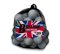 British Lake Balls - Recycled & Washed Assorted Lake Golf Balls - with Robust & Trendy Storage Bag - Quality Brands. (25-pack)