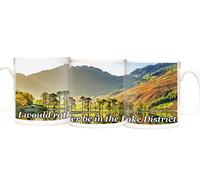 British Lake District Coffee Mug. I Would Rather Be in The Lake District. 11oz Ceramic Gift Mug. Picture of The English Lakes Around a Coffee Mug.