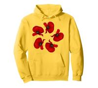 British Legion Poppy Memorial Day Black Red Poppies Pullover Hoodie