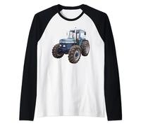 British Leyland 384 Vintage Tractor Classic Agriculture Raglan Baseball Tee
