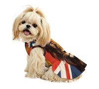 British Lion of The Union Dog Dress for Small to Medium Puppy | Cute Pet Clothes Sleeveless Crew Neck Hawaiian Holiday Party Outfits