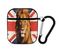British Lion of The Union Earbuds Case Cover for AirPods 1 2 | PC Hard Protective Case Printed Bluetooth Earphone Cover