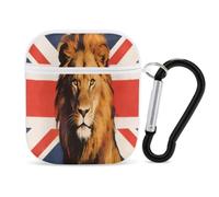 British Lion of The Union Earbuds Case Cover for AirPods 1 2 | PC Hard Protective Case Printed Bluetooth Earphone Cover