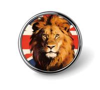 British Lion of The Union Round Badge Pin Printed Brooch Pins | Funny Button Badges Decorative Clothing Accessory Gifts for Backpack Hat