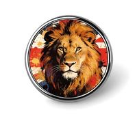 British Lion of The Union Round Lapel Pin Brooch Badge | Novelty Buttons Pins for Men Women Hat Clothes Jewelry Accessories