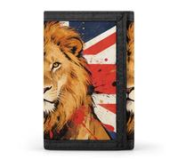 British Lion of The Union Slim Trifold Wallet for Men | Printed Stylish Front Pocket Wallets Credit Card Holder with Card Slots