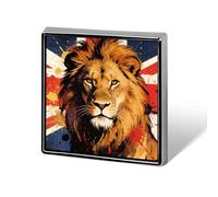 British Lion of The Union Square Lapel Pin Brooch Badge | Novelty Square Brooch Pins Badge for Hat Clothing Jewelry Accessories