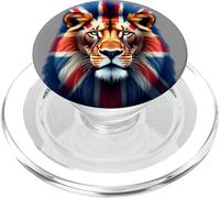 British Lion Spirit - UK Flag Wildlife Art PopSockets PopGrip for MagSafe