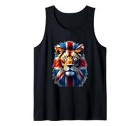 British Lion Spirit - UK Flag Wildlife Art Tank Top
