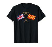 British Macedonian UK Flag Macedonian Flag T-Shirt