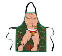 BRITISH MADE GIFTS Sexy Chef Male Body Cooking Apron, Christmas Pinafore