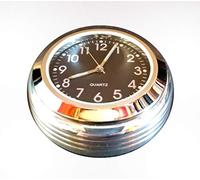British Made Grooved Enfield Interceptor & Continental GT Stem Nut Cover with Clock (Black Face)