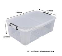 Smart Storemaster Premium Clear Plastic Storage Boxes Box & Lids Choice 12 Sizes