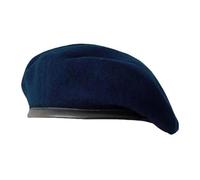 British Military Style Wool Beret for Men and Women - Leather Band Army Beret Hat, Classic Solid Color Uniform Beret for Cosplay, Daily Wear and Outdoor Activities
