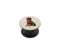 British Miniature Schnauzer Dog Union Jack UK Flag PopSockets Adhesive PopGrip