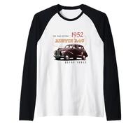 British Motor Heritage Austin A40 Retro Devon Sedan Car Raglan Baseball Tee