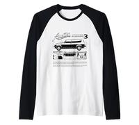 British Motor Heritage Austin Allegro 3 Retro Estate Car Raglan Baseball Tee