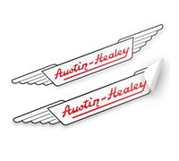 British Motor Heritage Austin Healey Badge Sticker x2 Classic Car Vinyl Decal Long Winged Austin Badge Official Licensed Product (150mm)