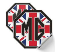 British Motor Heritage MG Badge Sticker Union Jack Classic Car Vinyl Decal MG Official Licensed Product (50mm)