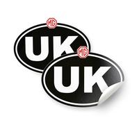 British Motor Heritage MG UK Car Sticker 2x European Driving Classic Car Vinyl Decals Official Licensed Product (150mm)