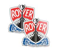 British Motor Heritage Rover Badge Sticker 2x 1929-1947 Classic Car Vinyl Decal Official Licensed Product (75mm)