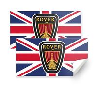 British Motor Heritage Rover Badge Sticker 2x Union Jack Classic Car Vinyl Decal Official Licensed Product (50mm)