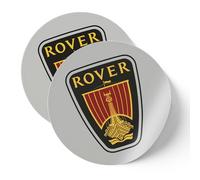 British Motor Heritage Rover Cars Sticker 2x 1989-2003 Classic Car Vinyl Decal on Grey Circular Background Official Licensed Product (75mm)