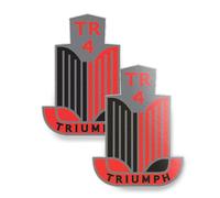British Motor Heritage Triumph TR4 Badge Sticker 2x Classic Car Vinyl Decal Official Licensed Product (100mm)