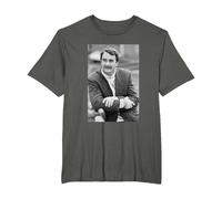 British Motor Racing Driver Nigel Mansell 1987 T-Shirt, Men's Big and Tall, Asphalt Grey, 6X Tall