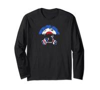 British Motor Scooter Moped Mod Union Jack Target Scootering Long Sleeve T-Shirt