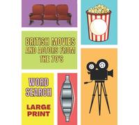 British Movies and Actors from the 70's Word Search: Classic Cinema and Films from the UK