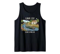 British Narrowboat Canal Life Lover Tee - UK Waterway Tank Top