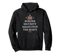 BRITISH PATRIOT PRIDE SUPPORT GREAT BRITAINS STOP THE BOATS Pullover Hoodie