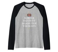 British Patriot Pride Support Great BRITAINS Stop The Boats Raglan Baseball Tee