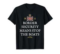 British Patriot Pride Support Great BRITAINS Stop The Boats T-Shirt